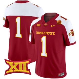 Men's Iowa State Cyclones #1 F.U.S.E. 2025 Vapor Limited Jersey - Cardinal Alternate