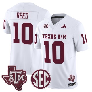 Men's Texas A&M Aggies #10 Marcel Reed 2025 Vapor Limited Jersey - White