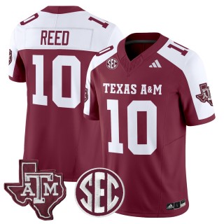 Men's Texas A&M Aggies #10 Marcel Reed 2025 Vapor Limited Jersey - Maroon Alternate