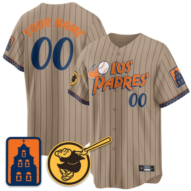 All-Gender San Diego Padres 2025 City Connect City Concept Custom Jersey - Khaki