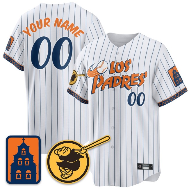 All-Gender San Diego Padres 2025 City Connect City Concept Custom Jersey - White