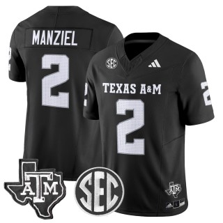 Men's Texas A&M Aggies #2 Johnny Manziel 2025 Vapor Limited Jersey - Black