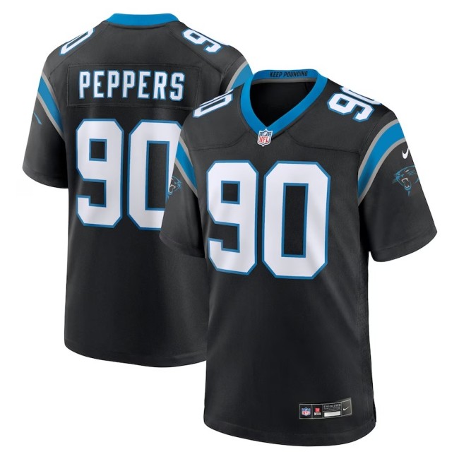 Men's Carolina Panthers #90 Julius Peppers Black Retired Player Nike Game Stitched Jersey Men's Carolina Panthers #90 Julius Peppers Black Retired Player Nike Game Stitched Jersey