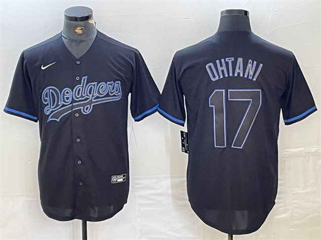 Women's Los Angeles Dodgers #17 Shohei Ohtani 2020 Black Cool Base Stitched Baseball Jersey(Run Small)