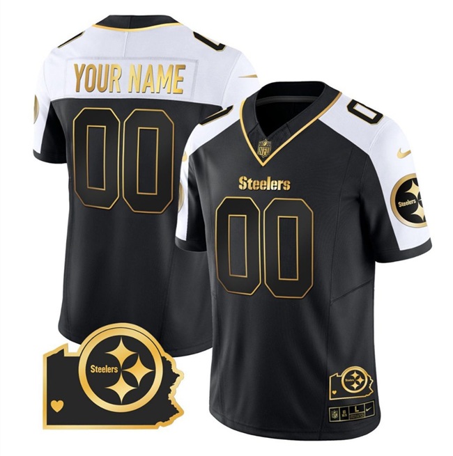 Men's Pittsburgh Steelers Active Player Custom Black Gold Alternate F.U.S.E. Vapor Untouchable Limited Stitched Football Jersey