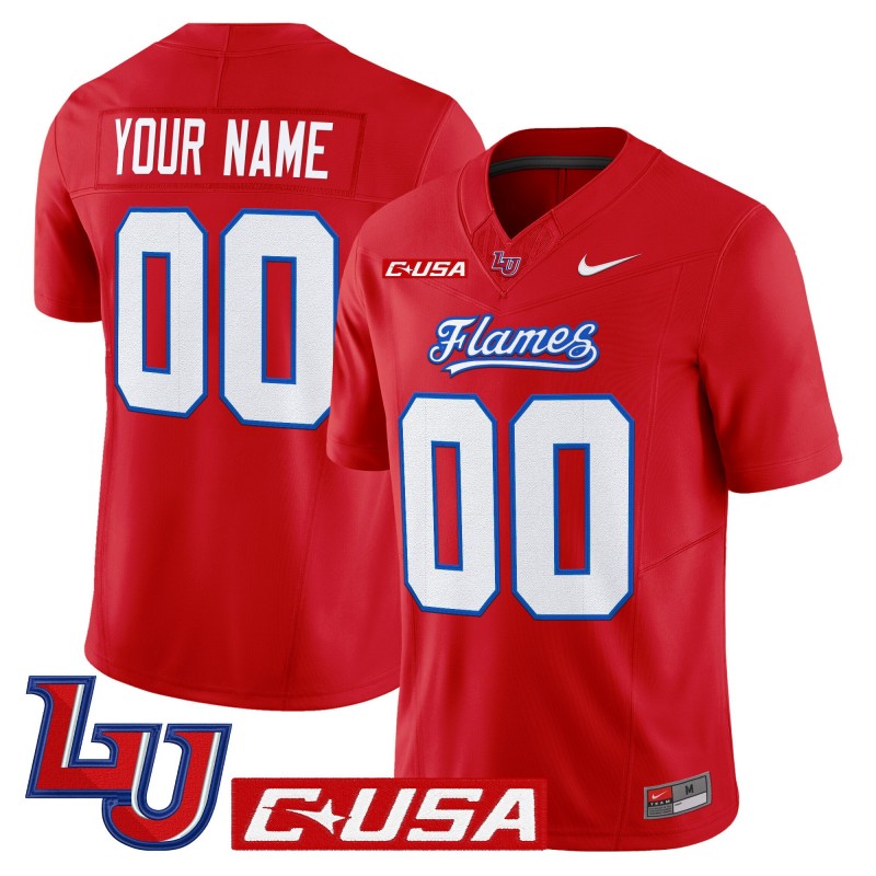 Liberty Flames Custom Red 2025 Nike Vapor Limited Jersey - Gender Men Women and Youth