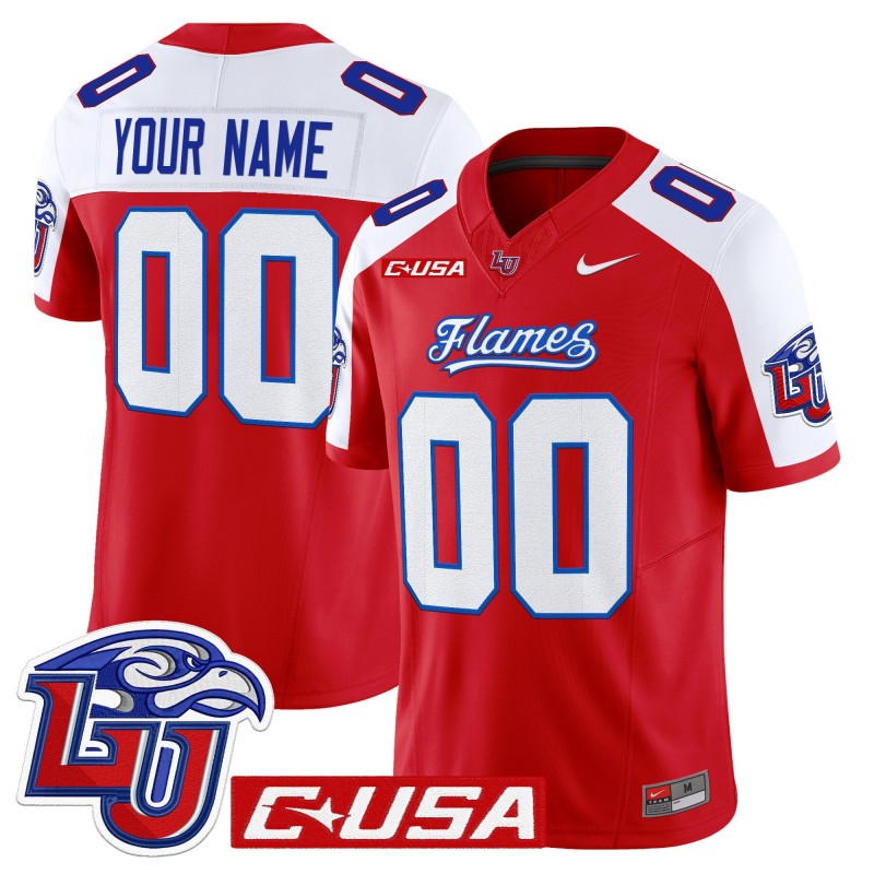 Liberty Flames Custom Red Alternate 2025 Nike Vapor Limited Jersey - Gender Men Women and Youth