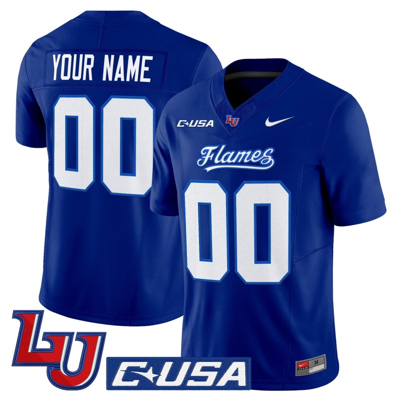 Liberty Flames Custom Mono-Navy 2025 Nike Vapor Limited Jersey - Gender Men Women and Youth