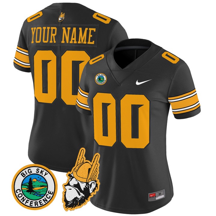 Women's Idaho Vandals Custom Black 1975 Throwback Vapor Limited Stitched Football Jersey