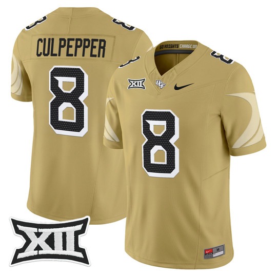 Men's UCF Knights #8 Daunte Culpepper Gold 2025 Vapor Limited Stitched Football Jersey