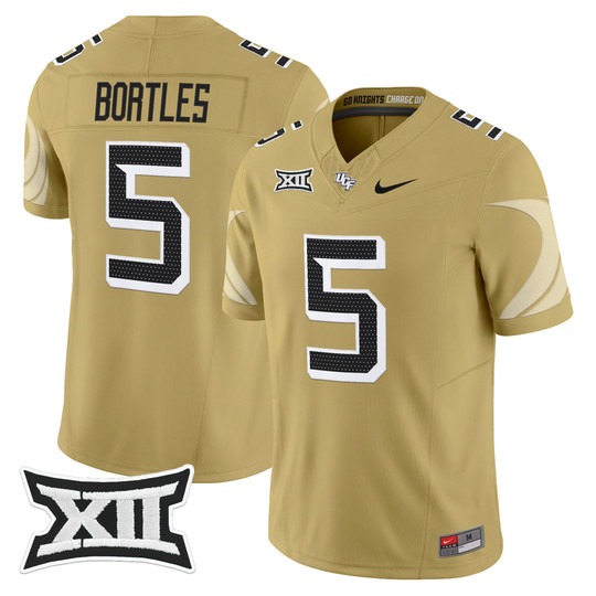 Men's UCF Knights #5 Blake Bortles Gold 2025 Vapor Limited Stitched Football Jersey