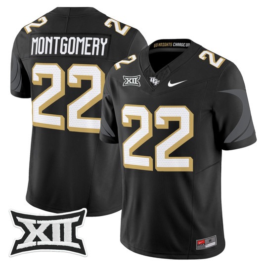 Men's UCF Knights #22 Myles Montgomery Black 2025 Vapor Limited Stitched Football Jersey