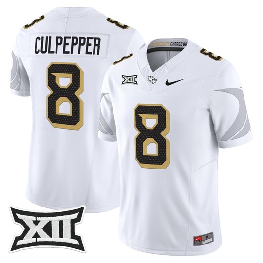 Men's UCF Knights #8 Daunte Culpepper White 2025 Vapor Limited Stitched Football Jersey