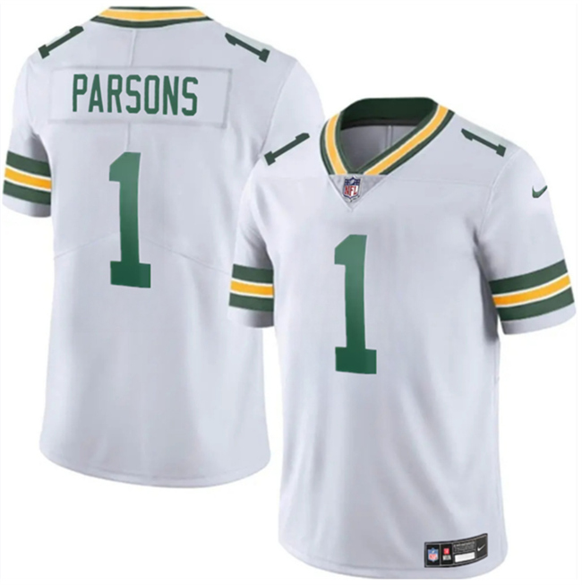Youth Green Bay Packers #1 Micah Parsons White 2025 Vapor Untouchable Limited Stitched Football Jersey