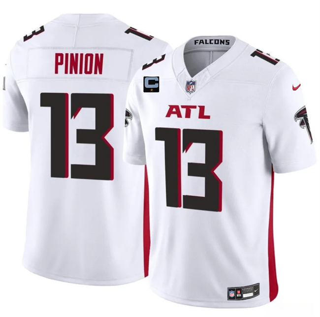 Men's Atlanta Falcons #13 Bradley Pinion White 2025 F.U.S.E With 1-Star C Patch Vapor Untouchable Limited Stitched Football Jersey