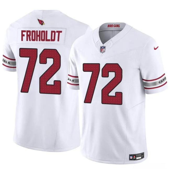 Men's Arizona Cardinals #72 Hjalte Froholdt White 2025 F.U.S.E. Vapor Untouchable Limited Stitched Jersey