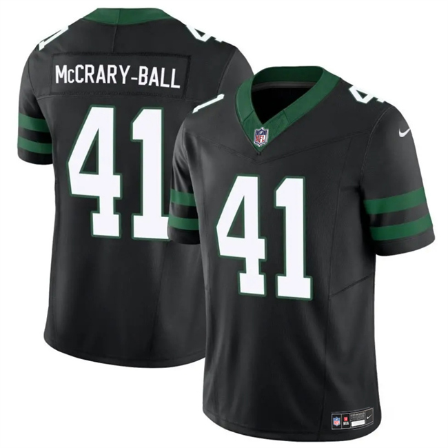 Men's New York Jets #41 Marcelino McCrary-Ball Black 2025 F.U.S.E. Vapor Untouchable Limited Stitched Jersey Men's New York Jets #41 Marcelino McCrary-Ball Black 2025 F.U.S.E. Vapor Untouchable Limited Stitched Jersey