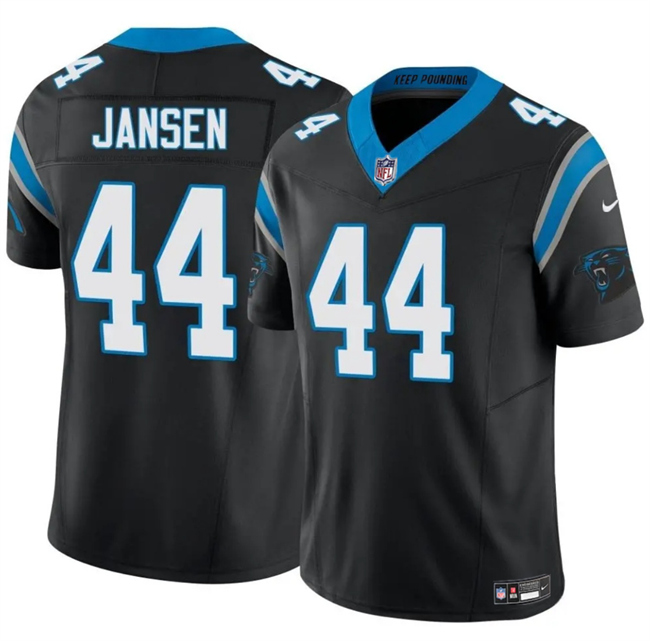 Men's Carolina Panthers #44 J.J. Jansen Black 2025 F.U.S.E. Vapor Limited Stitched Football Jersey Men's Carolina Panthers #44 J.J. Jansen Black 2025 F.U.S.E. Vapor Limited Stitched Football Jersey