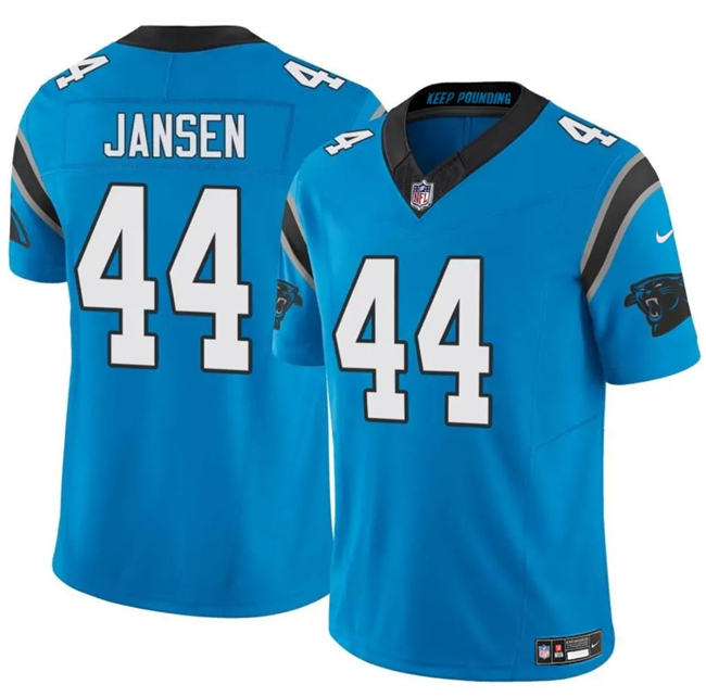 Men's Carolina Panthers #44 J.J. Jansen Blue 2025 F.U.S.E. Vapor Limited Stitched Football Jersey Men's Carolina Panthers #44 J.J. Jansen Blue 2025 F.U.S.E. Vapor Limited Stitched Football Jersey