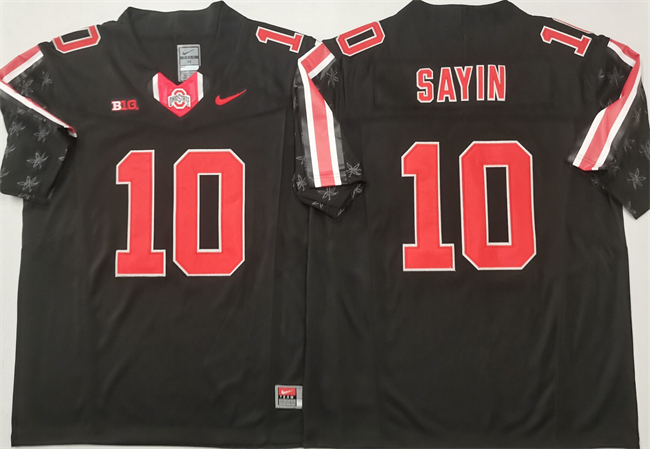 Men's Ohio State Buckeyes #10 Julian Sayin Black F.U.S.E. Limited Stitched Jersey
