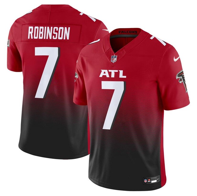 Men's Atlanta Falcons #7 Bijan Robinson Red Black F.U.S.E Vapor Untouchable Limited Stitched Football Jersey