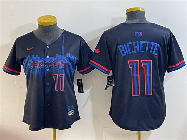 Youth Toronto Blue Jays #11 Bo Bichette Navy 2024 City Connect Limited Stitched Baseball Jersey