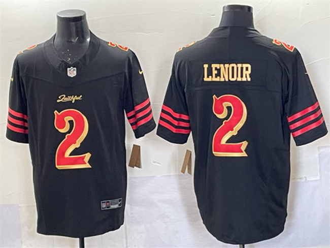 Youth San Francisco 49ers #2 Deommodore Lenoir Black 2025 F.U.S.E. “Rivalries” Vapor Limited Stitched Football Jersey