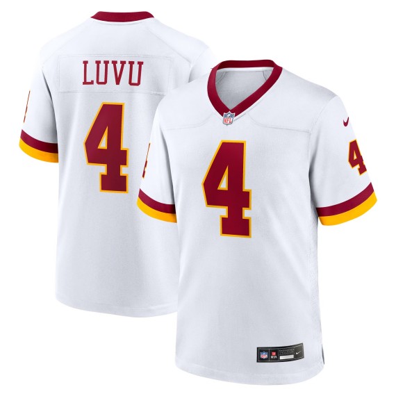 Men's Washington Commanders #4 Frankie Luvu White Nike Game Super Bowl Era Jersey