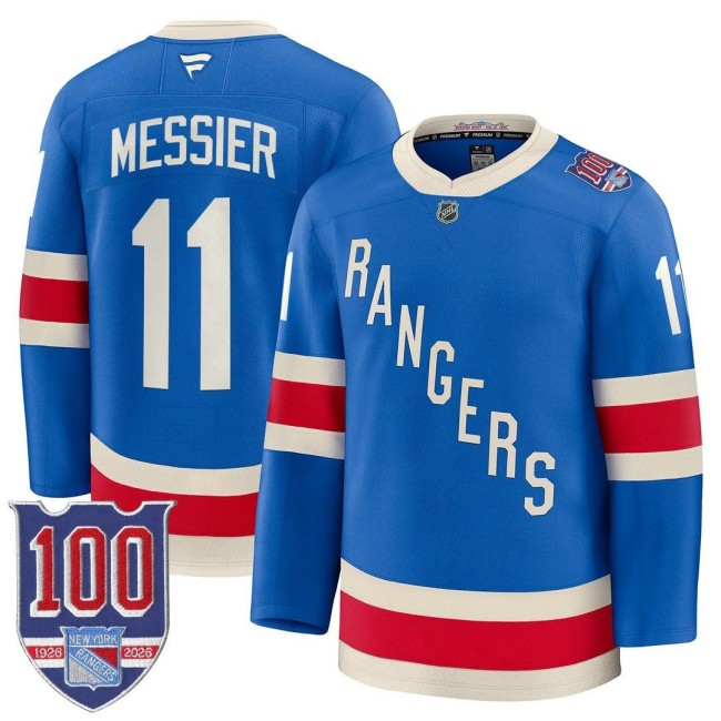 Men's New York Rangers #11 Mark Messier Blue 1926 Throwback Centennial Stitched Hockey Jersey
