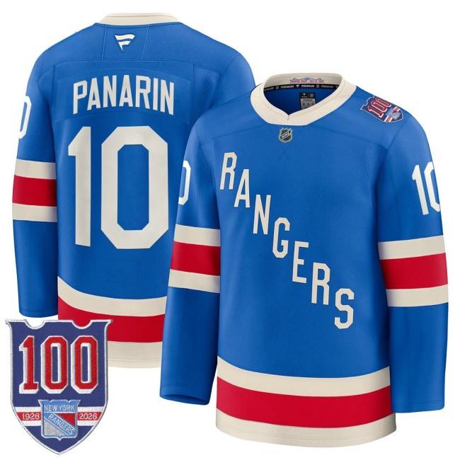 Men's New York Rangers #10 Artemi Panarin Blue 1926 Throwback Centennial Stitched Hockey Jersey