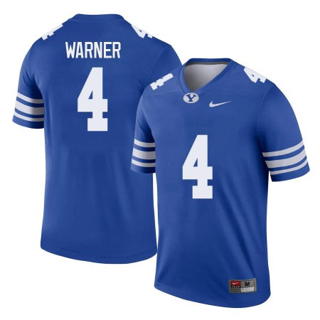 Youth BYU Cougars #4 Fred Warner Royal Blue Nike Limited Jersey