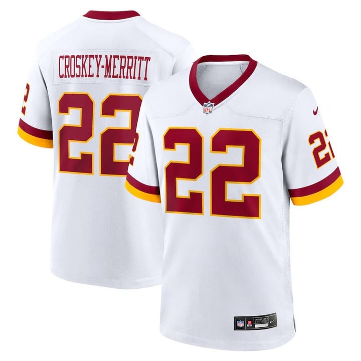 Men's Washington Commanders #22 Jacory Croskey-Merritt White Super Bowl Era Vapor Limited Stitched Jersey