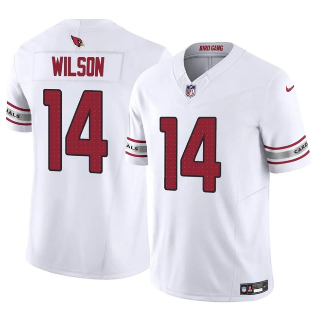 Men's Arizona Cardinals #14 Michael Wilson White 2025 F.U.S.E. Vapor Untouchable Limited Stitched Jersey Men's Arizona Cardinals #14 Michael Wilson White 2025 F.U.S.E. Vapor Untouchable Limited Stitched Jersey