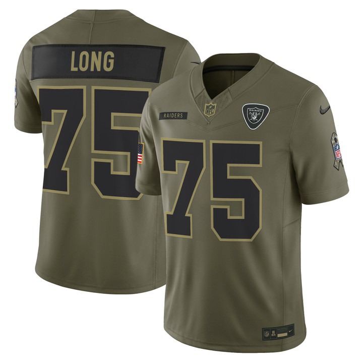 Men's Las Vegas Raiders #75 Howie Long Olive 2025 Salute to Service Vapor F.U.S.E. Limited Stitched Jersey