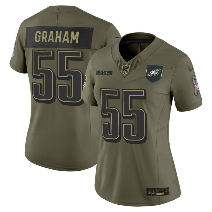 Women's Philadelphia Eagles #55 Brandon Graham Olive 2025 Salute to Service Nike Limited Jersey