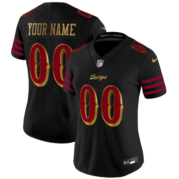 Women's San Francisco 49ers Custom Black Nike 'Rivalries' 2025 Vapor Untouchable Limited Stitched Jersey