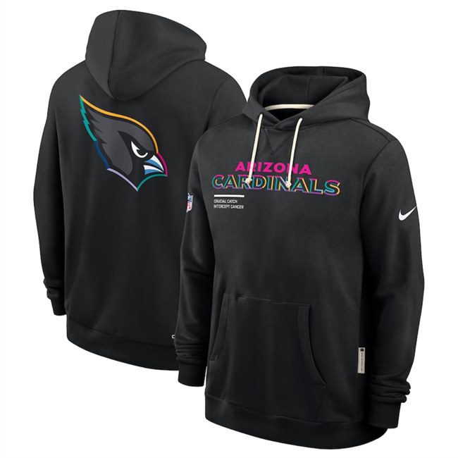 Men's Arizona Cardinals Black 2025 Crucial Catch Club Pullover Hoodie