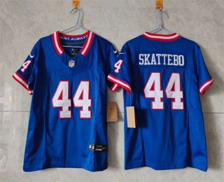 Youth New York Giants #44 Cam Skattebo Blue 2025 Draft F.U.S.E. Throwback Untouchable Limited Stitched Jersey