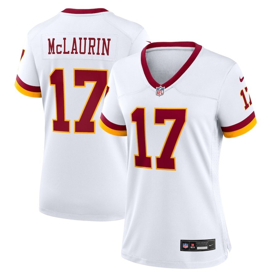 Women's Washington Commanders #17 Terry McLaurin White 2025 Stitched Game Jersey