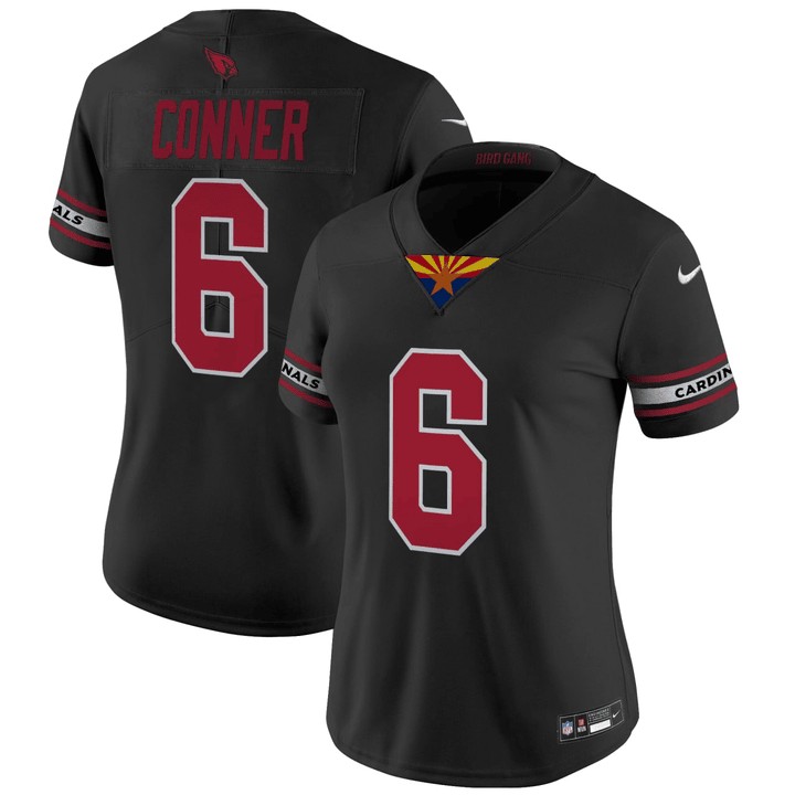 Women's Arizona Cardinals #6 James Conner Black 2025 Vapor Untouchable Limited Stitched Jersey