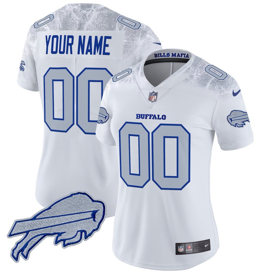 Women's Buffalo Bills Custom Cold Front 2025 Rivalries Vapor Limited Jersey