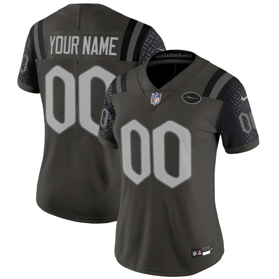 Women's New York Jets Custom dark Empire Green 2025 Rivalries Vapor Limited Jersey