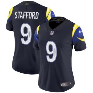 Women's Los Angeles Rams #9 Matthew Stafford Nike 2025 Rivalries Vapor Limited Stitched Jersey
