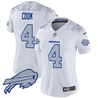 Women's Buffalo Bills #4 James Cook 2025 Rivalries Nike Vapor Limited Stitched Jersey