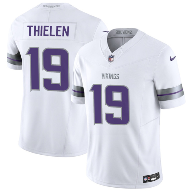 Men's Minnesota Vikings #19 Adam Thielen White 2025 F.U.S.E. Winter Warrior Limited Stitched Jersey