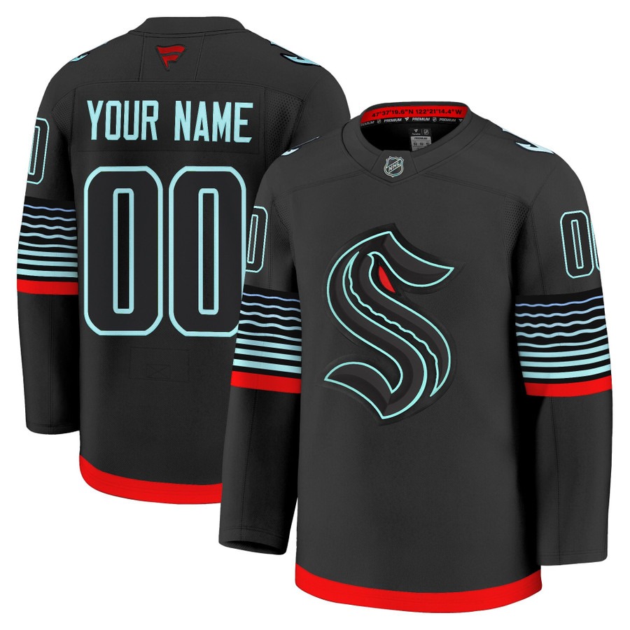 Men's Seattle Kraken Custom 2025-26 Premium Stitched Hockey Jersey (Non-Glow)