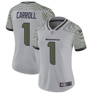 Women's Seattle Seahawks #1 Pete Carroll 2025 Rivalries Nike Vapor Limited Stitched Jersey