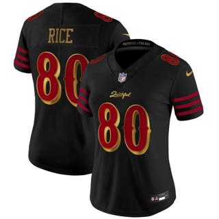 Women's San Francisco 49ers #80 Jerry Rice Nike 2025 Rivalries Vapor Limited Jersey