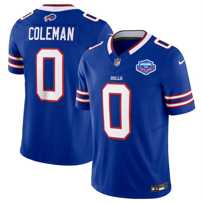 Men's Buffalo Bills #0 Keon Coleman Blue 2025 F.U.S.E. With Farewell Patch Vapor Untouchable Limited Stitched Football Jersey
