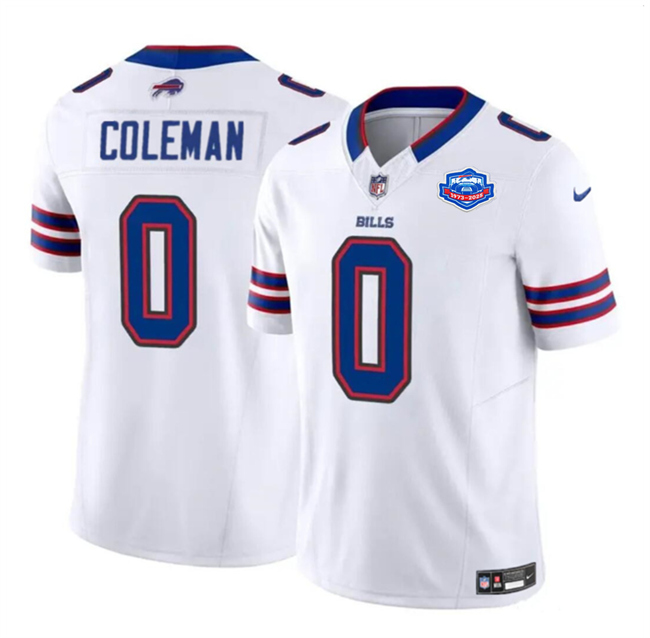 Men's Buffalo Bills #0 Keon Coleman White 2025 F.U.S.E. With Farewell Patch Vapor Untouchable Limited Stitched Football Jersey